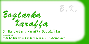 boglarka karaffa business card